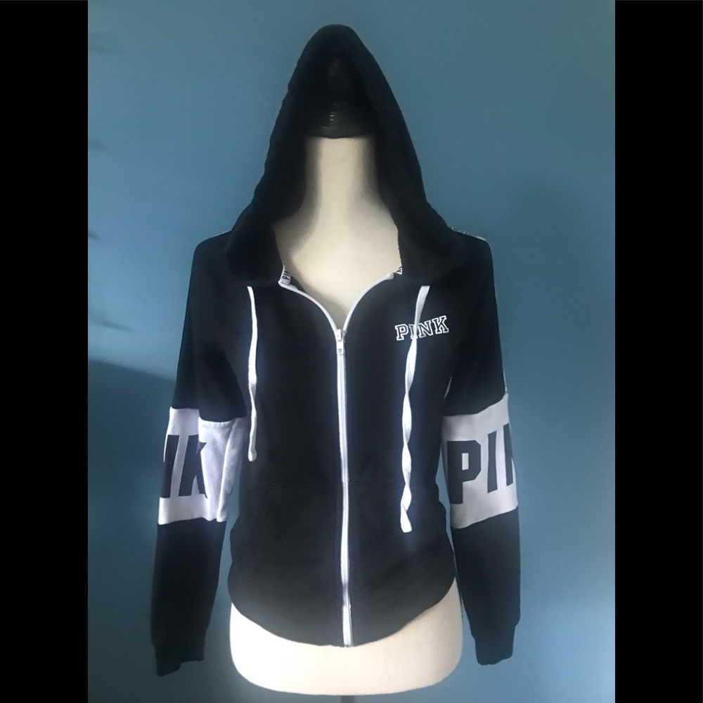 VS Pink- zip up sweatshirt .  Size xs